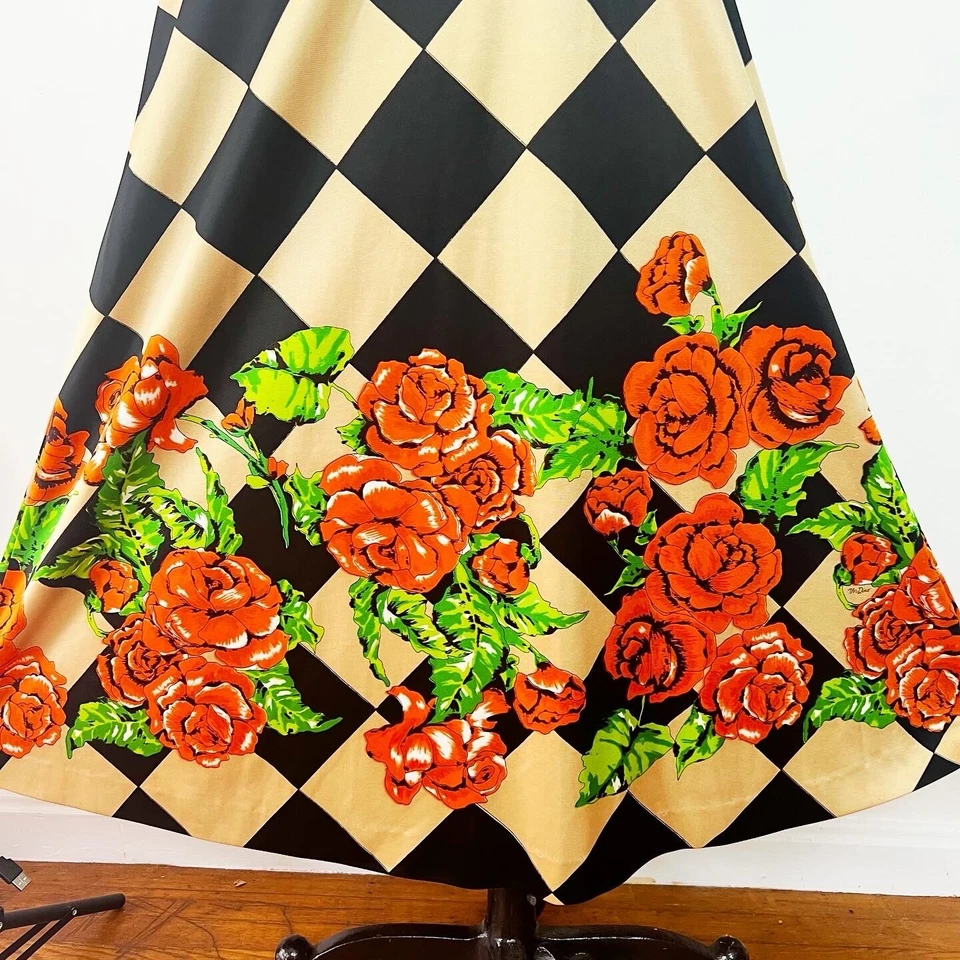 Maxi Falda Mr. Dino FIRMADA 60’s 60’s 70’s Vintage Estampado Diamante Rosa 27w S M Foto 4 de 4