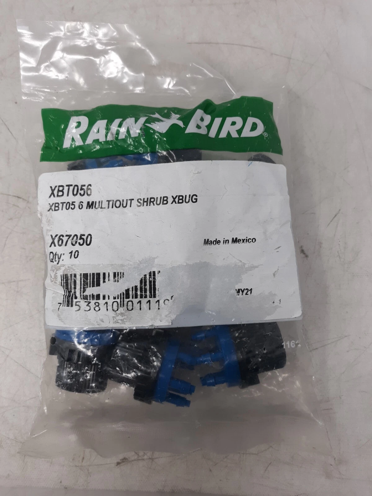 Rain Bird XBT056 6-Outlet Multiout Shrub XBUG Emitters Lot of 10