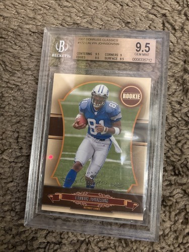 2007 Donruss Classics Calvin Johnson #172 RC Beckett 9.5 W Subs