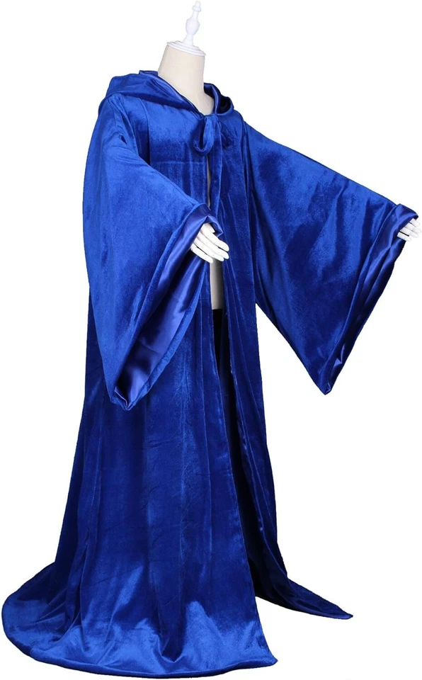 Velvet Wizard Robe Halloween Cloak Cosplay Costume - Image 2 of 4