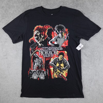Halloween Horror Nights Shirt Men M Black Universal Orlando Graphic Tee 2022 NWT