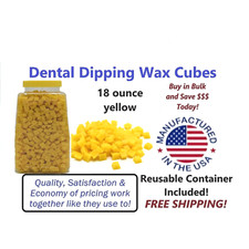 18 oz Yellow Dental Lab Dipping Wax Cubes Jewelry Casting Lost Wax Pot Inlay