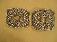 Vintage/Antique Simulated Cut Steel French Shoe Buckles