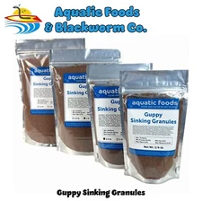 Guppy Sinking Granules - Great for Guppies, Tetras, Mollies and Livebearers. WL