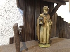 Seltener Josef Tiroler Weihnachtskrippe Krippe bunt bemalt 15 cm Berkalith Hirte