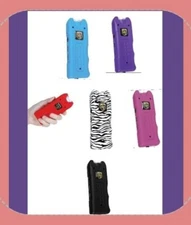 POLICE Rechargeable LED LIGHT Stun Gun + Case PERSONAL ALARM WOMEN Self Defense