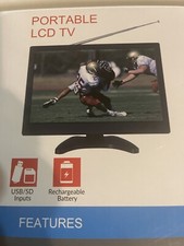 13.3Portable TV LCD Monitor 1280x800 Rechargeable  TTV705-14 W/ Base HDMI R/con