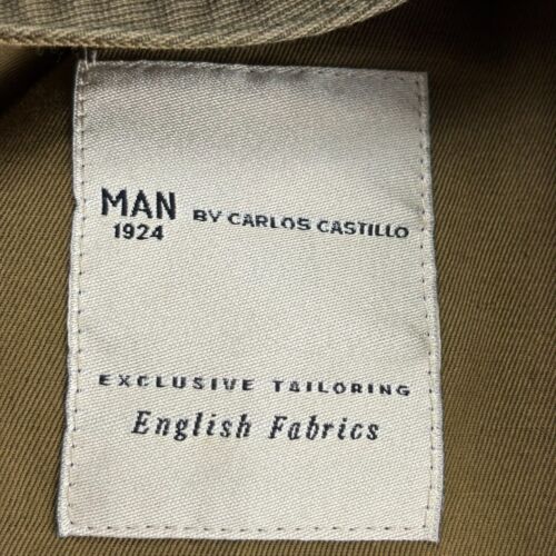 Blazer Hombre 1924 Sin Estructura Para Hombre M Verde Algodón Lino Bloque de Color Tareas Militares - Imagen 9 de 18