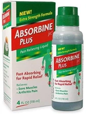 Absorbine Jr Fast Absorbing Pain Relieving Liquid 4oz -- NEW LOOK ARRIVING!