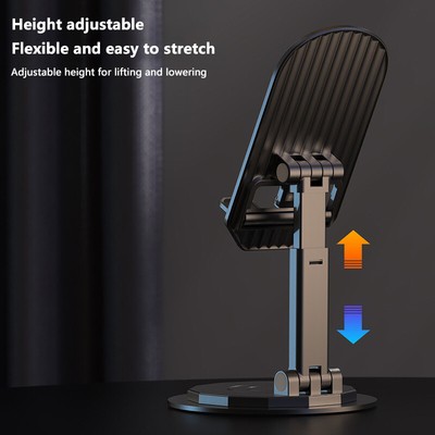 Universal Foldable Scalable Rotation Alloy Phone Holder Portable Tablet Holder^