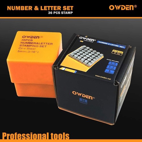 Professional 36Pcs. Steel Metal Stamps Set,(3/16”) 5mm,Steel Number and Lette... - Picture 4 of 7