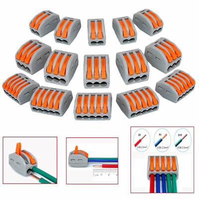 80pcs NEW Compact Electrical Wire Crimp Connector Terminal Block PCT-212 213 215