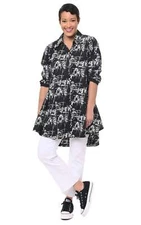 Tulip Clothing Newport Womens Tunic in Black Etching