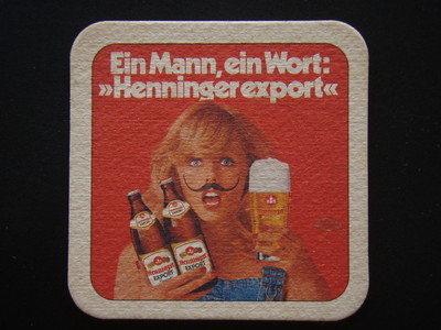 EIN MANN EIN WORT HENNINGER EXPORT COASTER