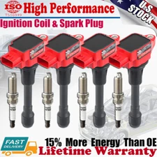 4 UF549 For Nissan Altima Sentra rogue versa Spark Plugs and Ignition Coil packs