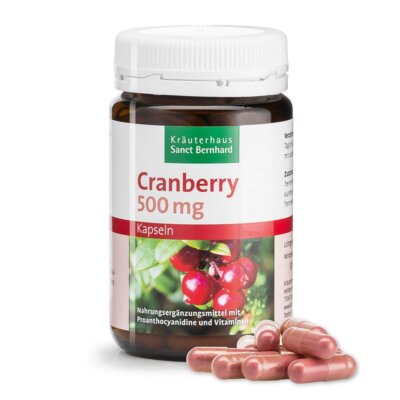Cranberry-Kapseln 500 mg | Immunsystem oxidativer Stress | 90 Stück  | 250 /kg