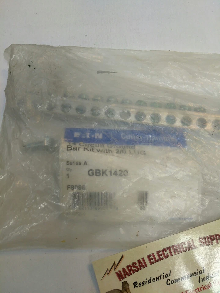 Cutler Hammer Ground Bar Kit GBK1420 14 CIRCUIT GROUND BAR KIT W 2/0 LUG (FG2 - Image 2 of 4