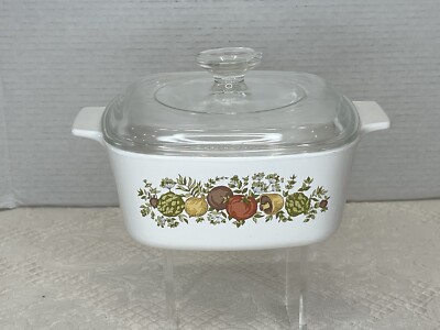Corning Ware Spice Of Life Casserole Dish A-1-1 1/2-B & Pyrex Lid A7C Canada