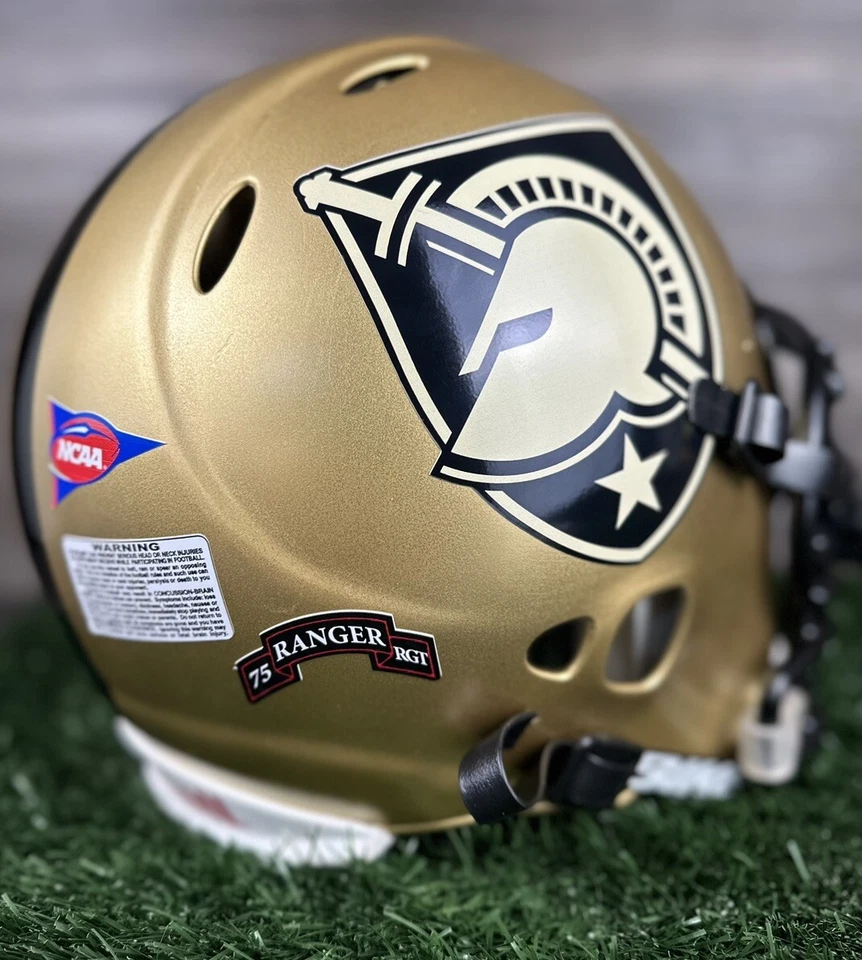 ARMY BLACK KNIGHTS NCAA Riddell  Full Size Football Helmet - Image 4 of 4