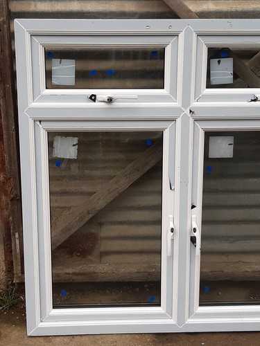 New Upvc Window White Double Glazed 1320 mm x 1320 mm/1350 mm with sill/ - Picture 7 of 17