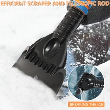 Windscreen Snow Brush With Ice Winter Scraper Long Handle Kit Car Truck Tools