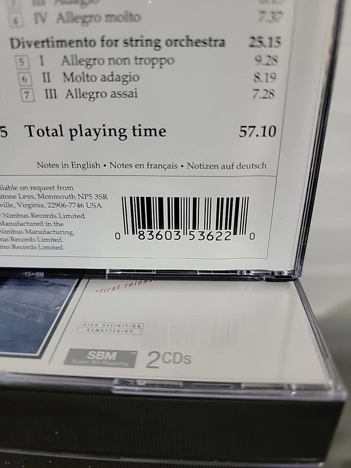 BARTOK - The Wooden Prince Suite - Fischer/Hungarian Sym Orch CD Ex Cond! Nimbus Foto 3 de 3