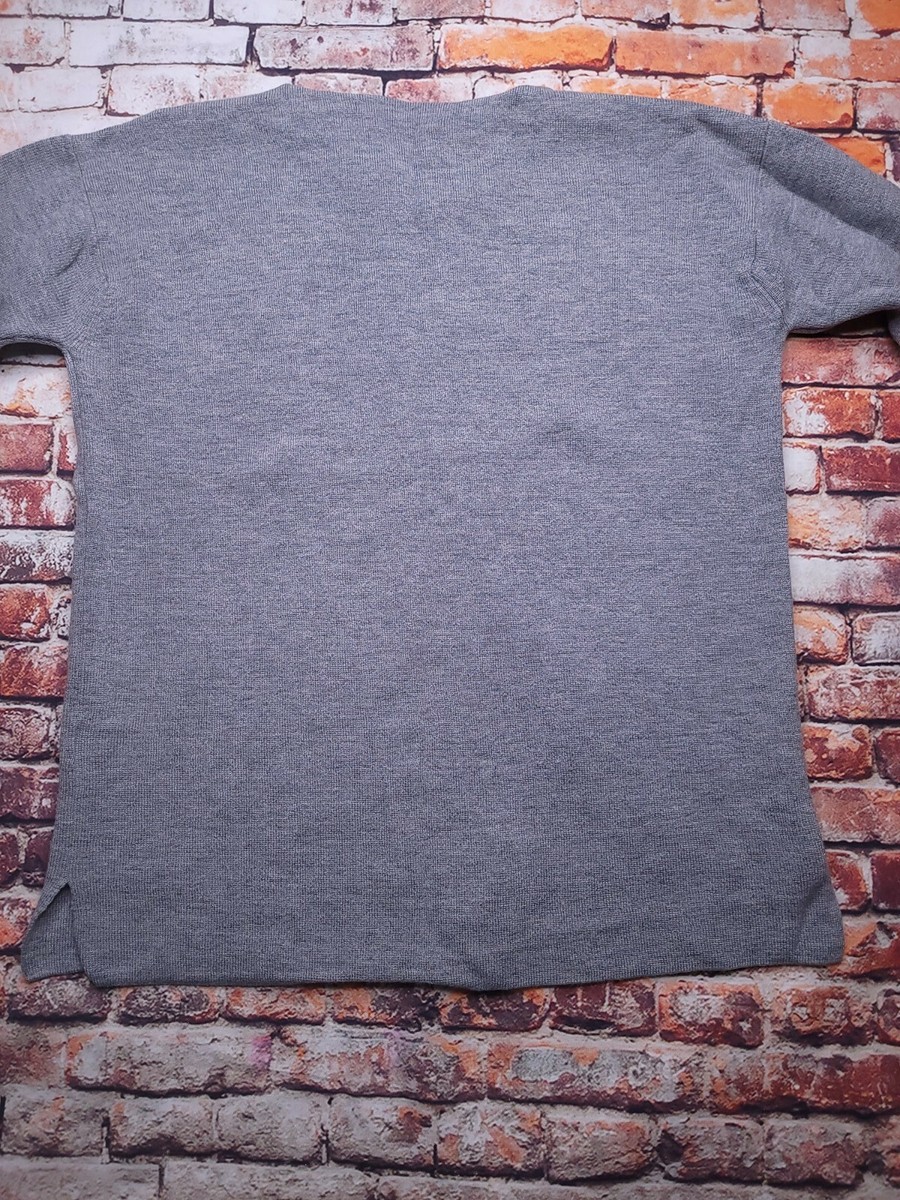 J Crew Sweater Pullover Tunic Size M Women Grey Merino Wool