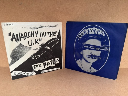 The Sex Pistols 1977 Anarchy in Großbritannien & Gd Save The Queen 6" Vinyl Schallplatten D116