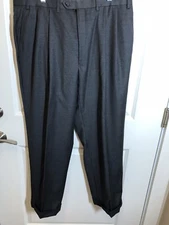 Chaps Pants Men’s 38x30 Black Check Flat Front Career Casual Tags