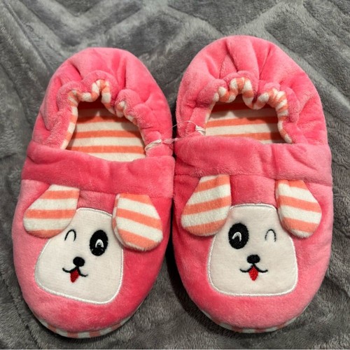 Baby Girls' House Slippers with Non-Slip Rubber:size 11-12