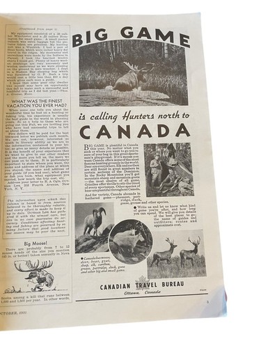 Outdoor Life Magazine October 1935 Issue Cover Painting By Carl Burger - Picture 4 of 13