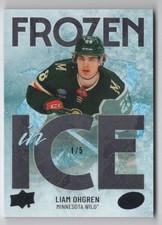 2024-25 Upper Deck Ice Frozen In Black Liam Ohgren 1/5 NO OPEN #FI-43