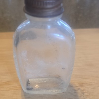 Bayer Clear Glass Medicine Bottle with Metal Cap
