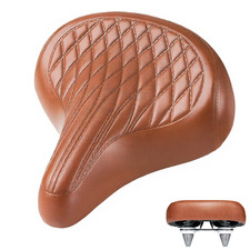 Wide Bike Seat for Men and Women Comfort - Oversized Soft Padded Bike Saddle