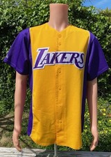 Majestic Vintage Los Angeles Lakers Warm Up Shirt XL 