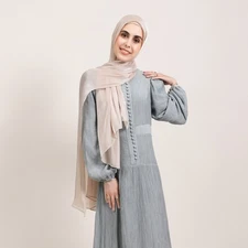 Muslim Women Head Cover Wrap Shawls Turban Long Scarf Soild Color Hijab Scarves