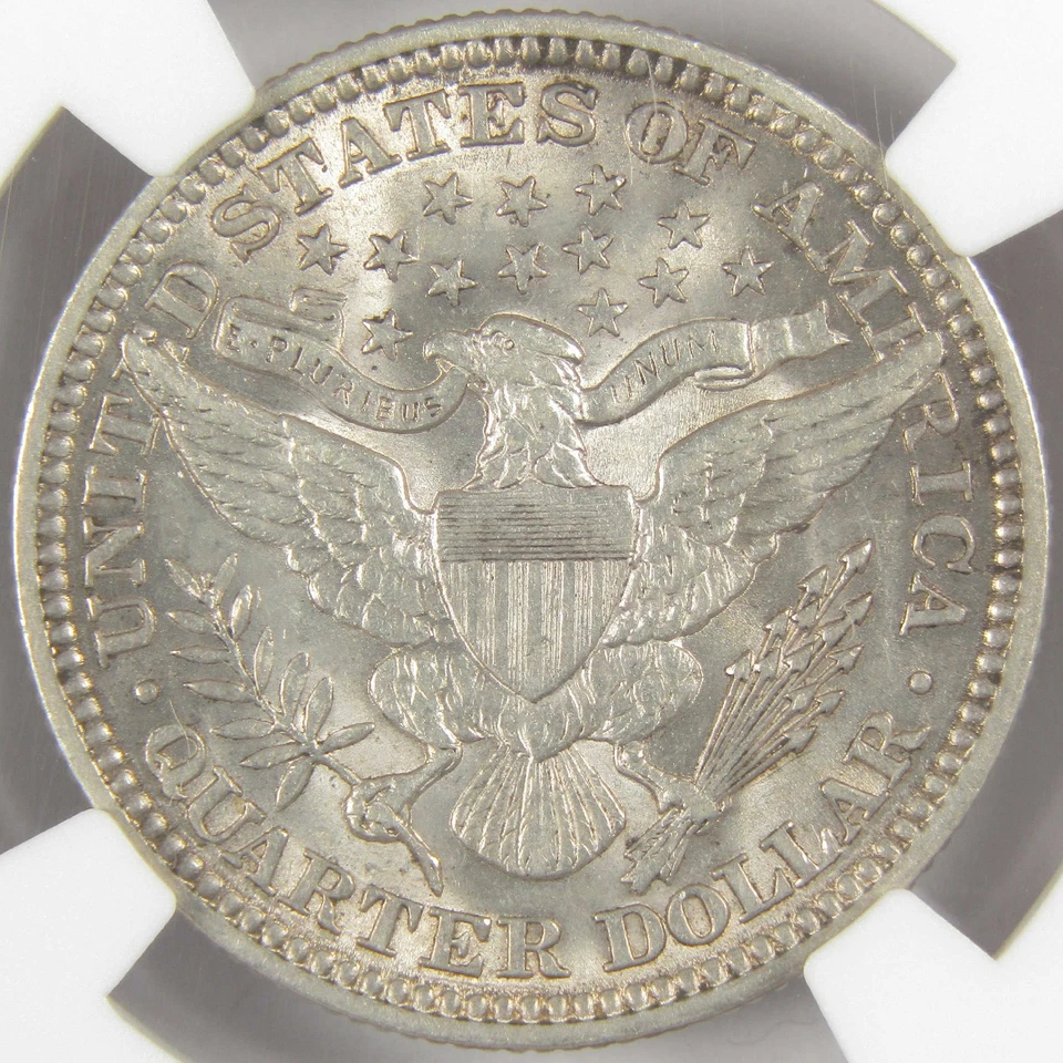 1915 Barber Quarter AU 53 NGC Silver 25c Coin - Image 4 of 4