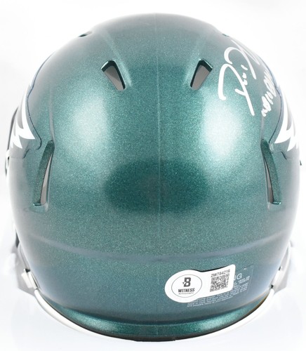 Dom DiSandro Autographed Eagles Speed Mini Helmet Big Dom - Beckett W Hologram - Picture 3 of 3