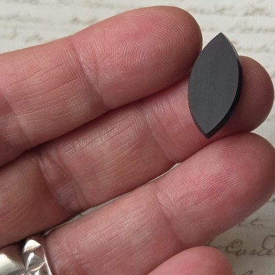 Quarz Schwarz Shuttle für Intaille Schmuck 20 mm x 9 mm Heraldik