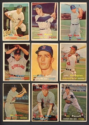 1957 TOPPS SET LOT 48 DIFF MID SERIES VG-EX MAUCH COLLINS CERV 555477 (KYCARDS)