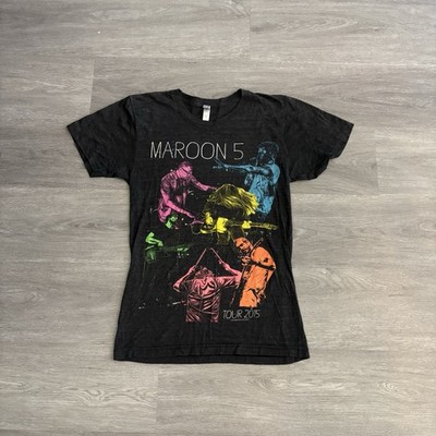 Maroon 5 Tour T-Shirt 2015 Adult Small Heather Gray Multicolor Graphic Rock