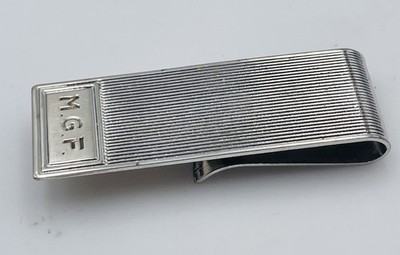 Cartier 925シルバー マネークリップ Cartier Vintage Sterling Silver Grooved Ribbed Money Clip | eBay