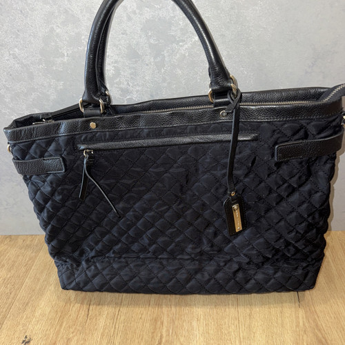 Black Quilted Banana Republic Purse/ Laptop Bag/ Travel Bag / Large Tote
