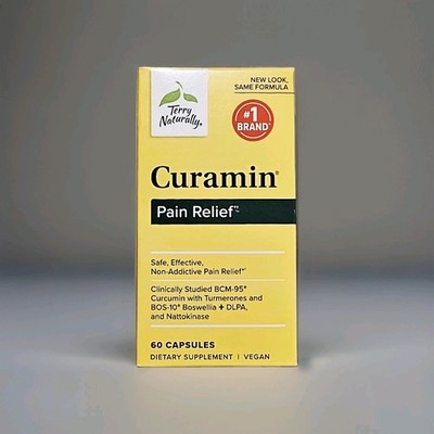 Terry Naturally Curamin Pain Relief 60 Capsules Expires 10/2028 Fast Shipping 