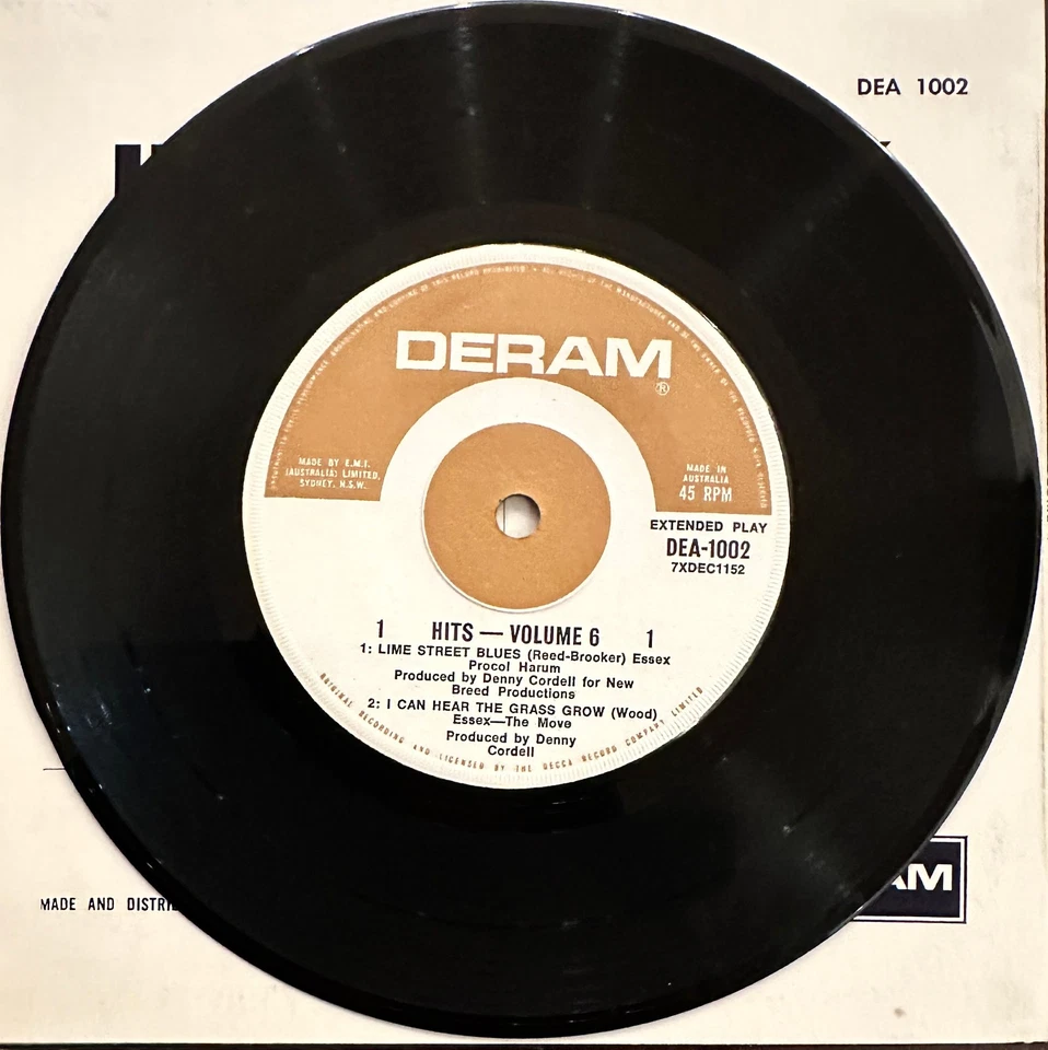 Hits Volume 6 - Procul Harum / The Move - 1967 7" four track vinyl EP - Exc Cond - Image 4 of 4