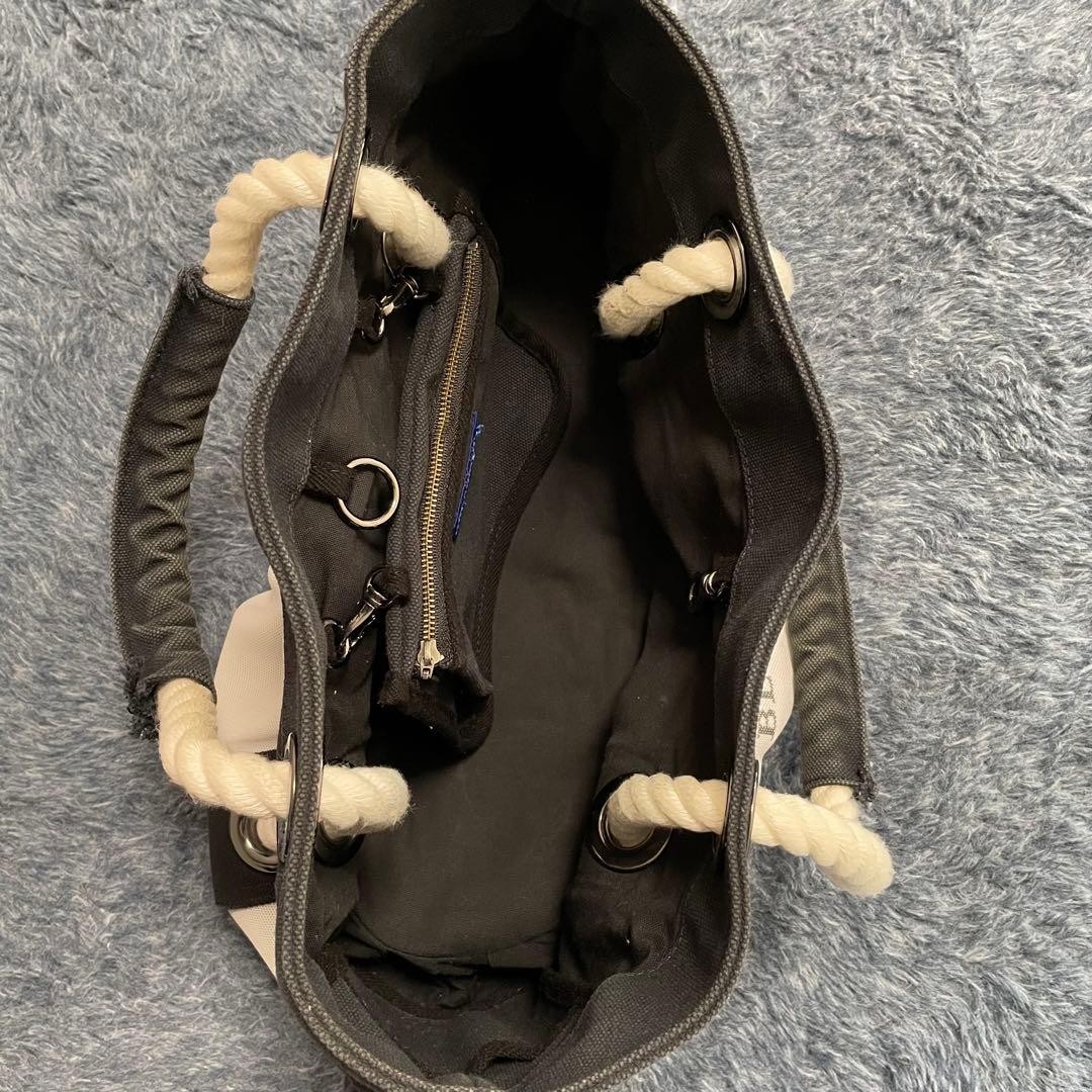 Burberry Blue Label Tote Bag Blue Rope Handle Summer Bag Logo Rare Item New thumbnail 16