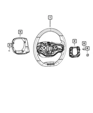 Genuine Mopar Steering Wheel Bezel 7JS53WS3AA