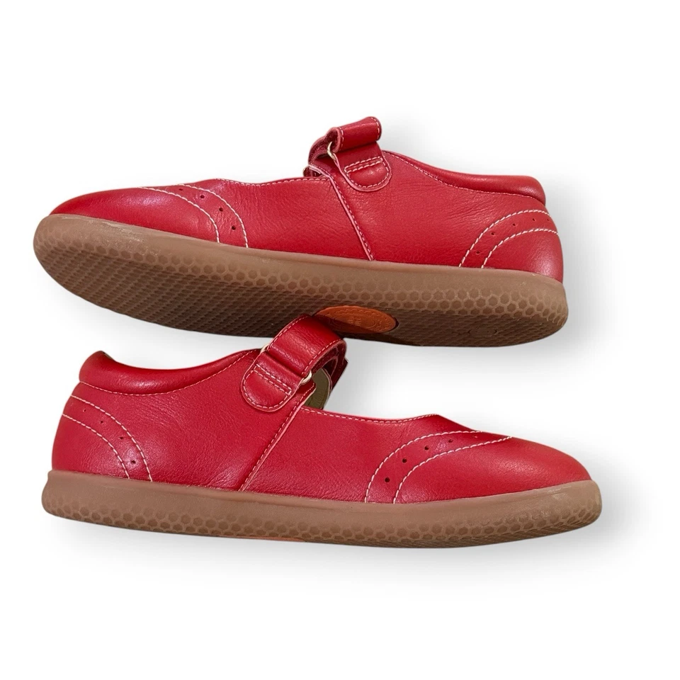 Livie & Luca Niñas 2 Jóvenes Libra Cuero Mary Jane Rojo Navidad Otoño Clásico Foto 4 de 4