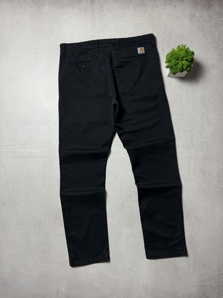 Men Carhartt WIP Trousers Black Cotton 36