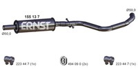 Ernst MittelschalldäMpfer 155137 FüR Touran 1T2 VW 1T1